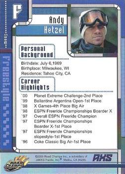 2000 Road Champs AXS #NNO Andy Hetzel Back